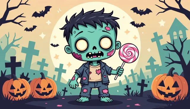 Zombie kawaii et sa sucette