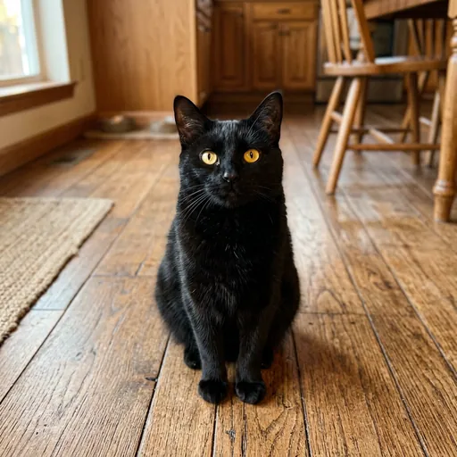 Photo of a black cat before it became a zombie cat