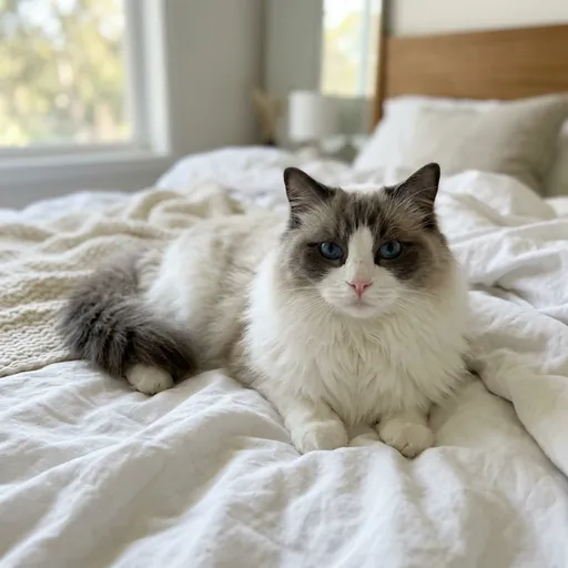 Photo of a ragdoll cat before it became a zombie cat
