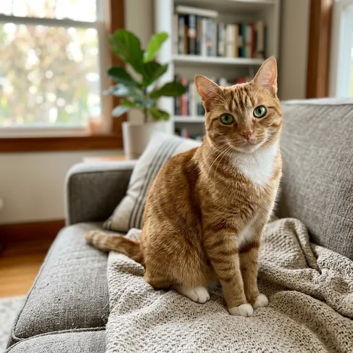 Photo of an orange tabby cat before it became a zombie cat