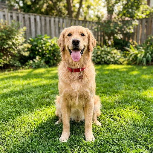 Photo of a golden retriever before it became a zombie dog